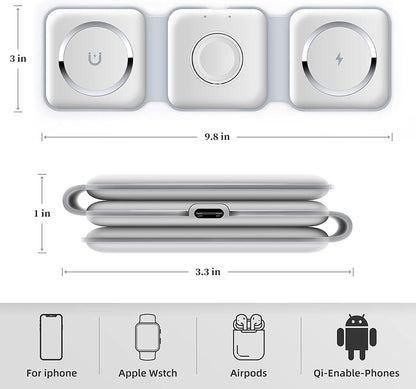 3-in-1 Qi Wireless Charging for IOS Devices