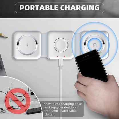 3-in-1 Qi Wireless Charging for IOS Devices